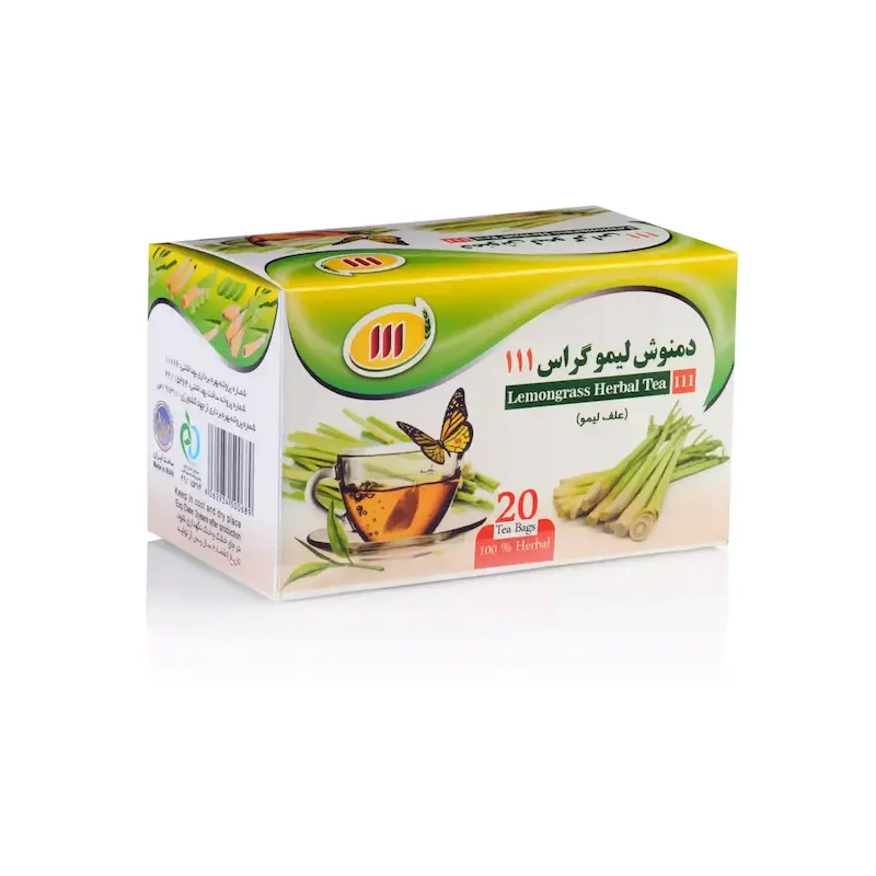 لیمو گراس دمنوش لیمو گراس ۱۱۱ - تیبگ ۲۰ عددی - تصویر 1